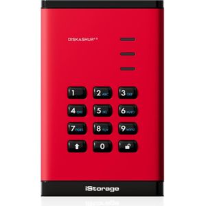 iStorage schijfAshur3 SSD 16TB - Rood (16 TB), Externe SSD, Rood