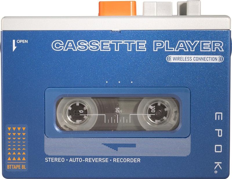 Cassettespeler REWIND+ - Blauw - Bluetooth - Auto Reverse