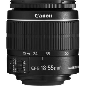 Canon EF-S 18-55mm f/3.5-5.6 IS II (Canon EF-S, APS-C / DX), Objectief, Zwart