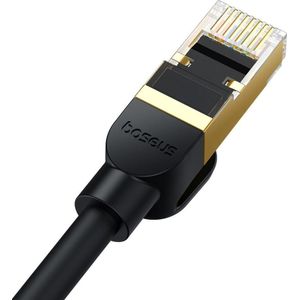Baseus Netwerkkabel cat.8 Ethernet RJ45, 40Gbps, 20m (zwart) (CAT8.2, 20 m), Netwerkkabel
