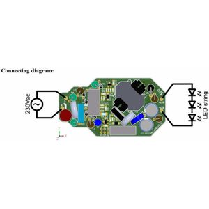 Synergy 21 LED voeding - Driver ALL1081 dimbaar (16 W), PC-voedingseenheid, Wit