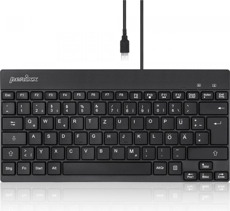 Perixx - PERIBOARD-426 - Toetsenbord - Zwart - Bedraad - 80 Toetsen
