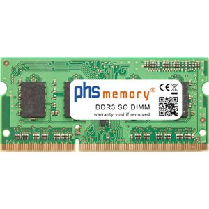 PHS-memory 2GB RAM-geheugen voor Asustor AS5002T DDR3 SO DIMM 1600MHz (Asustor AS5002T, 1 x 2GB), RAM Modelspecifiek