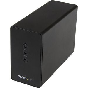 StarTech Dual-Bay 2,5in Schijfbehuizing (2.5"), Harddisk behuizing, Zwart