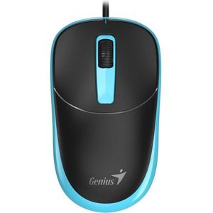 Genius DX-123 Wired Mausschwarz/Blau (Bedraad), Muis, Blauw, Zwart
