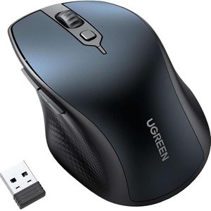 Ugreen - MU101 - Draadloze Muis - Zwart - Ergonomisch - Bluetooth en USB