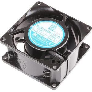 RS PRO Ventilator 80x80x38mm 115VAC 12W 52,7m³/h (80 mm), PC ventilator