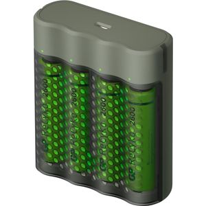 GP Batteries ReCyko M451/270 4-poorts USB-lader incl.4xAA NiMh 2600mAh (4 Pcs., AA, AAA, 2600 mAh, Lader zonder batterij), Acculader