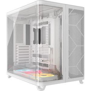 Corsair AIR 5400 LX-R RGB LINK WHITE MID (ATX, mATX, E-ATX, Mini-ITX), PC-behuizing, Wit