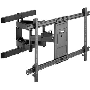 Tv muurbeugel voor 43-100 inch schermen - Pro - Kantelbaar en Draaibaar - Tot 60kg - Zwart