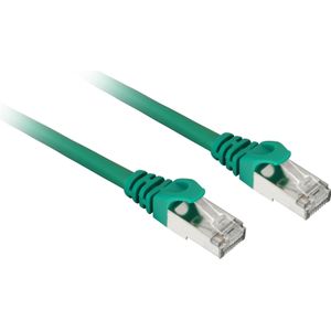 Sharkoon Patchkabel SFTP, RJ-45, met Cat.7a ruwe kabel, groen, 7,5 meter (S/FTP, CAT7, 7.50 m), Netwerkkabel