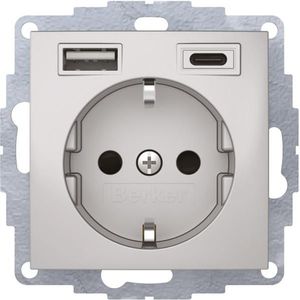 Berker, Stopcontacten, 48041404 Contactdoos wandcontactdoos SCHUKO/USB A-C
