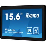 iiyama ProLite TF1633MSC-B1 computer monitor 39,6 cm (15.6") 1920 x 1080 Pixels Full HD Touchscreen Zwart