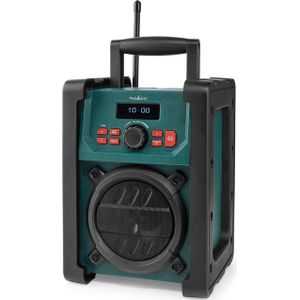 Nedis DAB + Radio Tisch Ausführumg DAB+ / FM 2.2"" Scharz-weiß Monitor Batteriebetrieben/Netzstromver (DAB+, DAB, Bluetooth), Radio, Groen, Zwart