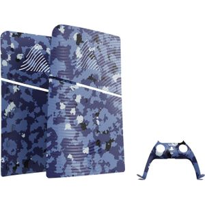 Maxx Tech PS5 Slanke Gezichtsplaten - Blue Wave Camo (PS5) (PS5), Accessoires voor spelcomputers, Blauw