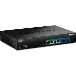 Trendnet - 6-Port 2.5G GaN Power PoE++ - Netwerkschakelaar - Zwart - 240 Watt