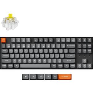 Keychron K8 Max (DE, Bedraad, Draadloze), Toetsenbord, Zwart