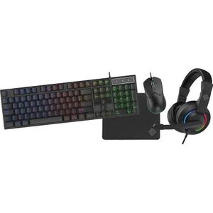 Subsonic Pro Gamer Pack 4 in1 AZERTY (SA5638) (FR, Bedraad), Toetsenbord, Zwart