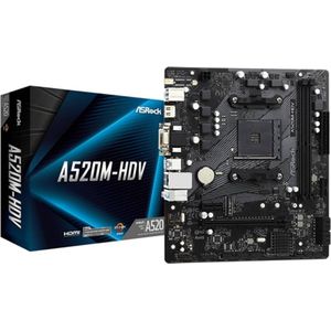 AsRock A520M-HDV (AM4, AMD A520, mATX), Moederbord