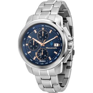 Maserati, Horloge, Successo Solar, Zilver, (Chronograaf, 44 mm)