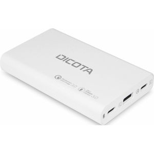 Dicota Desktop 3-poorts oplader (65W) wit (65 W, Stroomvoorziening 3.0, Snel opladen), USB-lader, Wit