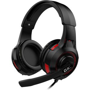 Genius HS-G600V (Bedraad), Gaming headset, Rood, Zwart