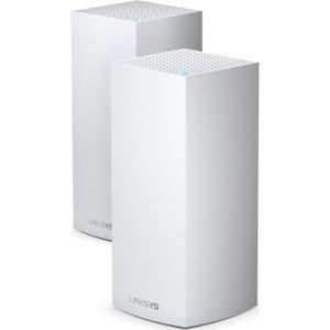 Linksys Velop WiFi 6 AX4200 Mesh WLAN Tri-Band Systeem 2-Pack (MX8400), Router, Wit