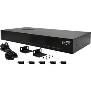 Exsys Laadstation (480 W, Stroomvoorziening, Snel opladen, Adaptief snel opladen, Snel opladen 3.0), USB-lader, Zwart