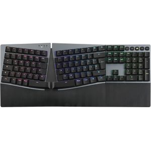 Perixx - PERIBOARD-835BR - Draadloos Toetsenbord - Bruin - Ergonomisch - RGB Verlichting