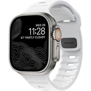 Nomad Sportarmband Apple Watch 42-49 mm (LSR silicone, 1, Apple Watch Ultra 2), Horlogebandjes, Wit