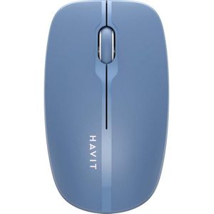 Havit - Wireless Mouse (MS53WB) - 2.4GHz, 1600 DPI, AA Battery, ABS, PC - Blue (Draadloze), Muis, Blauw