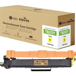 G&G, Toner, Toner vervangt Brother TN-243Y Compatibel Geel 1000 pagina's Reborn remanufact (Y)