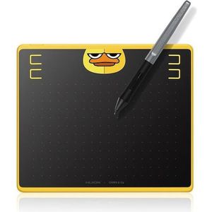 Huion - HS64 - Tekentablet - Zwart - Geel - 7 inch - 5080 lpi