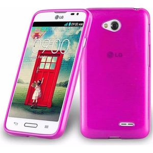 Cadorabo TPU Geborstelde hoes (LG L70), Smartphonehoes, Roze
