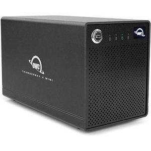 OWC 8TB ThunderBay 4 mini 4-bay Thunderbolt 3 HDD voor Mac en Windows PC - Feat SoftRAID XT (8 TB), Externe harde schijf, Zwart