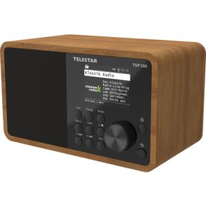 Telestar - TOP 200 - Transistorradio - Hout - Internetradio - DAB+ - Bluetooth - USB - WiFi - AUX