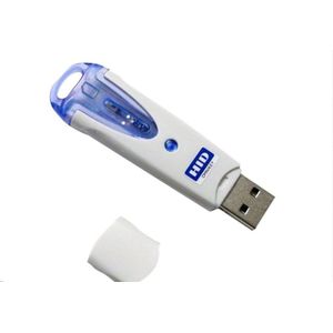 Omnikey 6121 USB Slim-size Smart C R. (USB 2.0), Geheugenkaartlezer, Blauw, Grijs