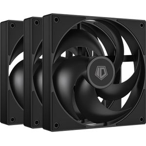 ID-Cooling AS-120-K TRIO - Kabinet kler - 120mm - Sort - 27 dBA (120 mm, 3 x), PC ventilator, Zwart