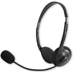 MCL Headset Met Volumeregeling (Bedraad), Koptelefoon, Zwart