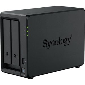 Synology DS725+ 2Bay 16TB NAS met 2x 8TB Plus HDD (2 x 8 TB), Netwerkopslag, Zwart