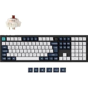 Keychron Q6 Max (zwart/multikleurig, DE layout, Gateron Jupiter Brown, hot-swap, aluminium frame, RGB), Muis + Toetsenbord Accessoires, Veelkleurig