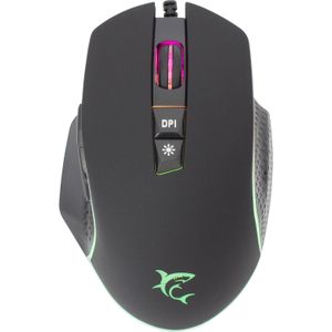 White Shark Gaming muis Gareth Black met RGB verlichting (Bedraad), Muis, Zwart