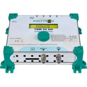 Polytron TSM 32 HD SAT-converter, SAT-multiswitch met één kabel, 4 ingangen geconverteerd in maximaal (Oplossing met één kabel), Satelliet accessoires, Grijs