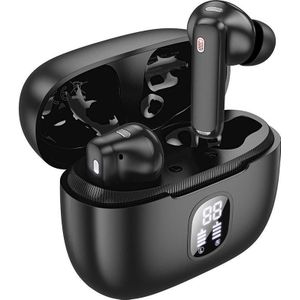 Borofone Bluetooth hoofdtelefoon TWS FQ7 Treasure ANC+ENC zwart (ANC, 7 h, Draadloze), Koptelefoon, Zwart