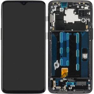 OnePlus LCD + Touch + Frame voor A6010, A6013 OnePlus 6T - middernachtelijk zwart, Andere smartphone accessoires, Zwart