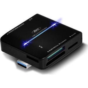 Exertis Connect CR-008U3 (USB), Geheugenkaartlezer, Zwart