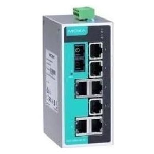 Moxa EDS-208A-M-SC - Unmanaged Ethernet-switch met 7 10/100BaseT(X)-poorten, Netwerkschakelaar