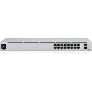 Ubiquiti USW-16-POE Gen 2 (16 ports), Netwerkschakelaar, Grijs