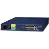 Planet 8-poorts 100/1000X SFP + 2-poorts 10/100/1000T 2 10/ 100/1000Base-T RJ-45 auto-MDI/MDI-X poorten (8 Havens), Netwerkschakelaar, Zwart