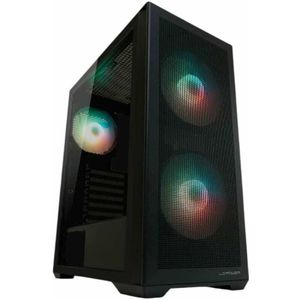 LC-Power - 717B - PC Behuizing - Zwart - Ondersteunt ATX, Micro-ATX, Mini-ITX, Tot 6 Ventilatorplaatsen